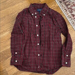 Ralph Lauren Red and Black Plaid Button Down Shirt